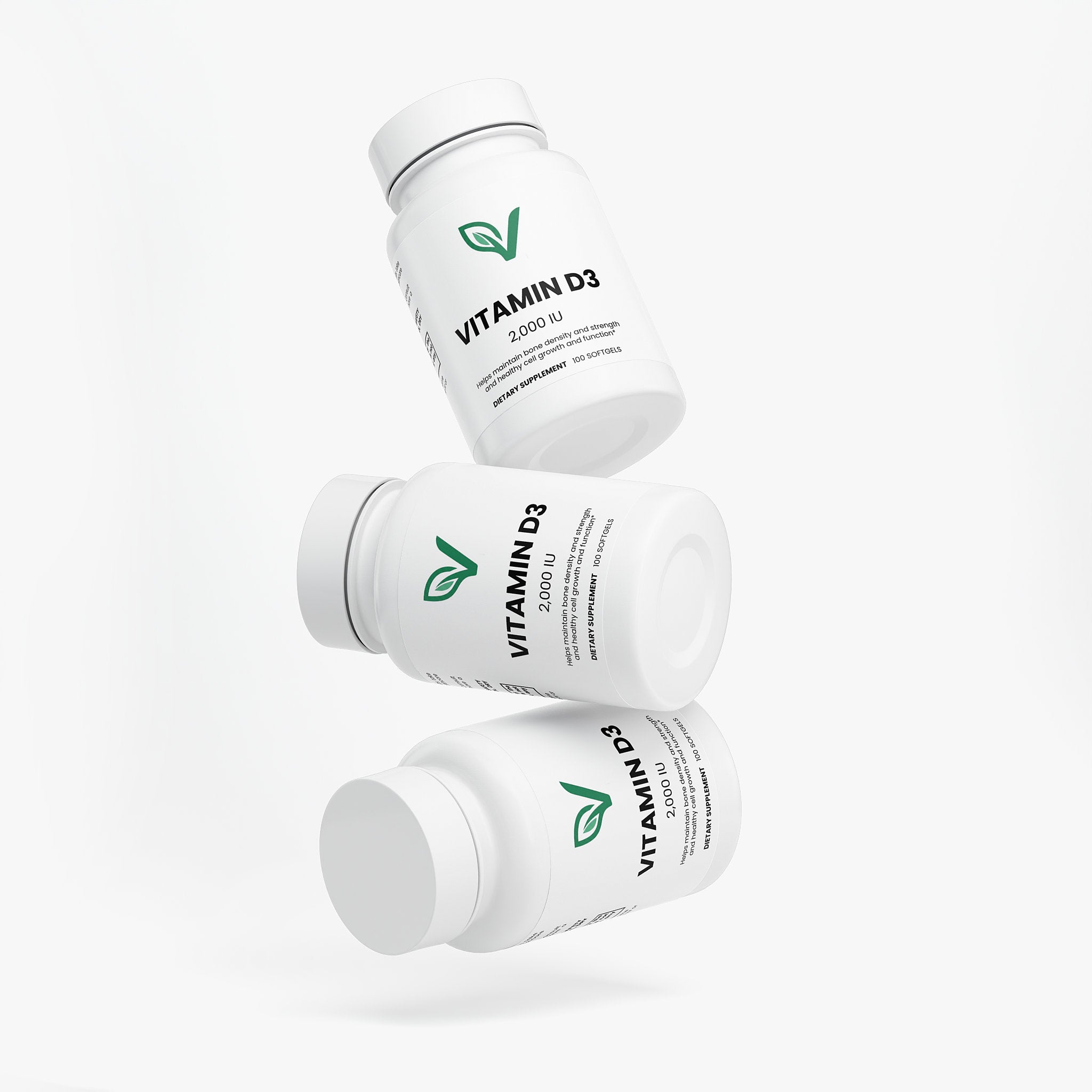 PureVita Vitamin D3 bottle back
